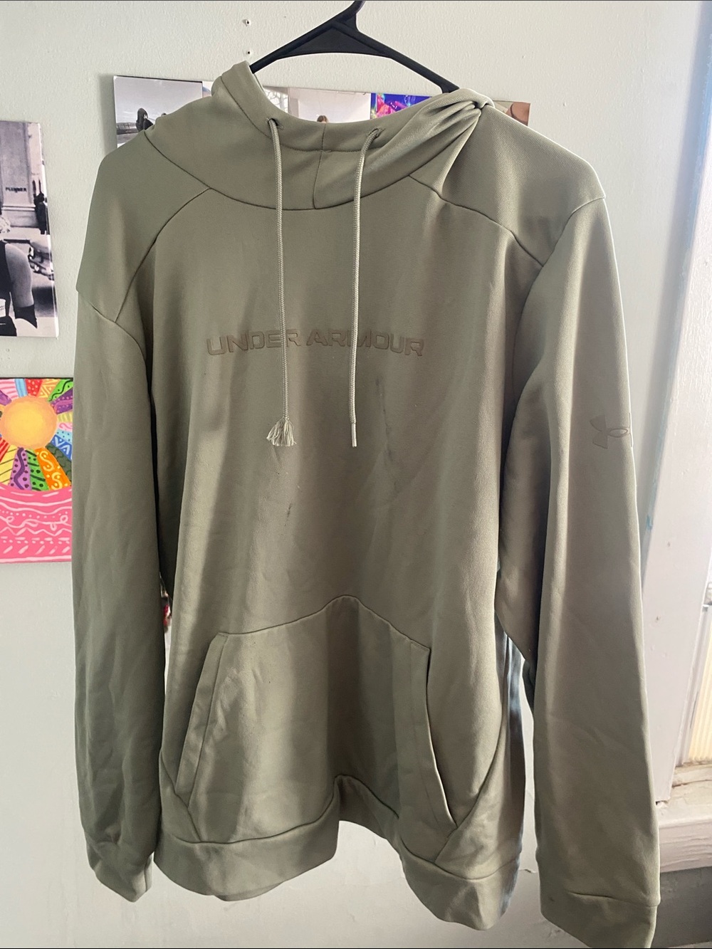 Under Armour Men's Olive Pullover Hoodie - Sage Green